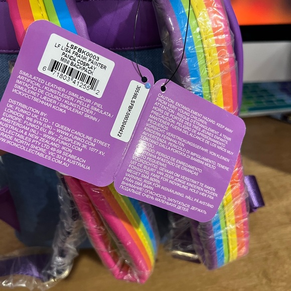 Lisa Frank Loungefly Panda Painter Backpack purse NWT - Picture 6 of 11